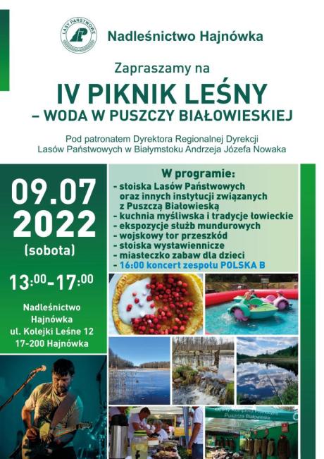 IV piknik leśny - woda w Puszczy Białowieskiej