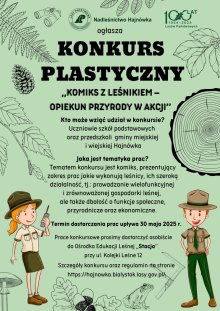 Konkurs plastyczny „Komiks z leśnikiem – opiekun przyrody w akcji”